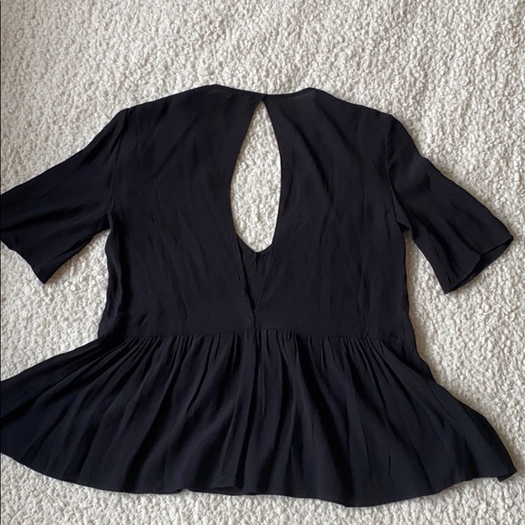 Black Kimchi Blue Open Back Blouse - Picture 4 of 4